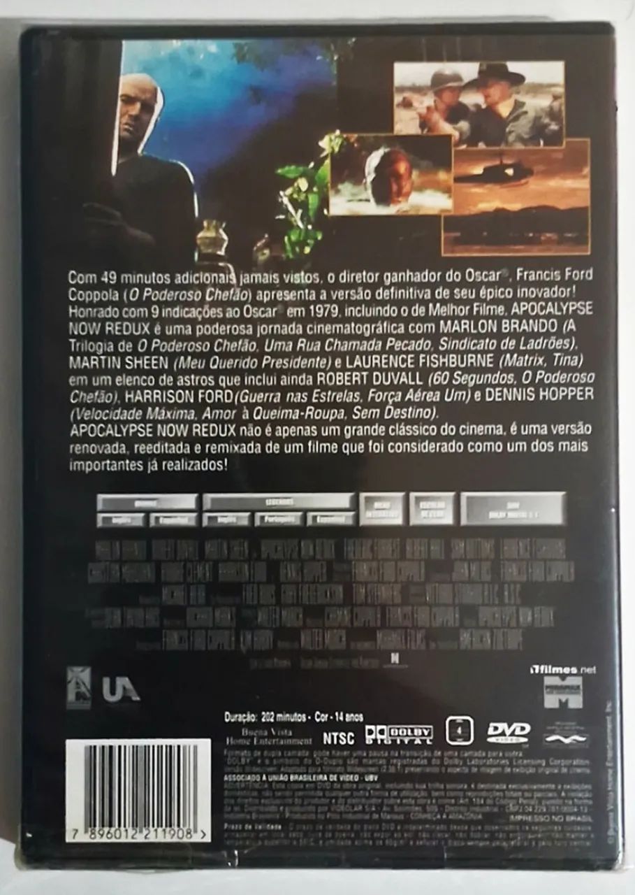 DVD Apocalypse Now Redux Lacrado - Versão Estendida Widescreen