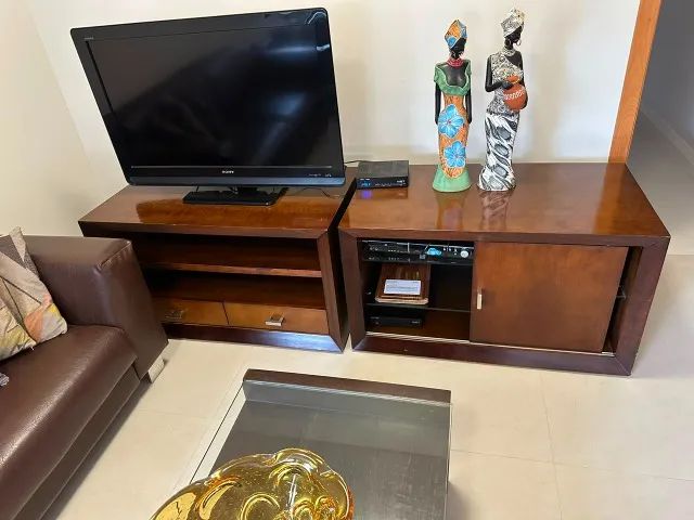 Kit Sala Completa: 2 Sofás Prima Linea + 2 Racks + Mesa de Centro  - Foto 3