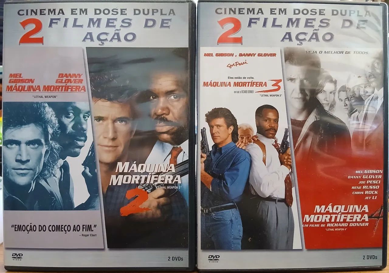 Coleção Dvd Máquina mortífera (4 discos) - Original
