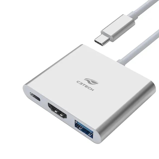 Hub USB-C 3.0 HDMI 3 Portas C3Tech - Foto 2