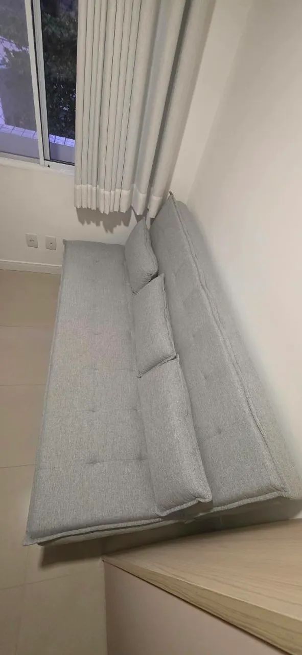 Sofá Cama Linho Cinza Ortobom - Foto 3