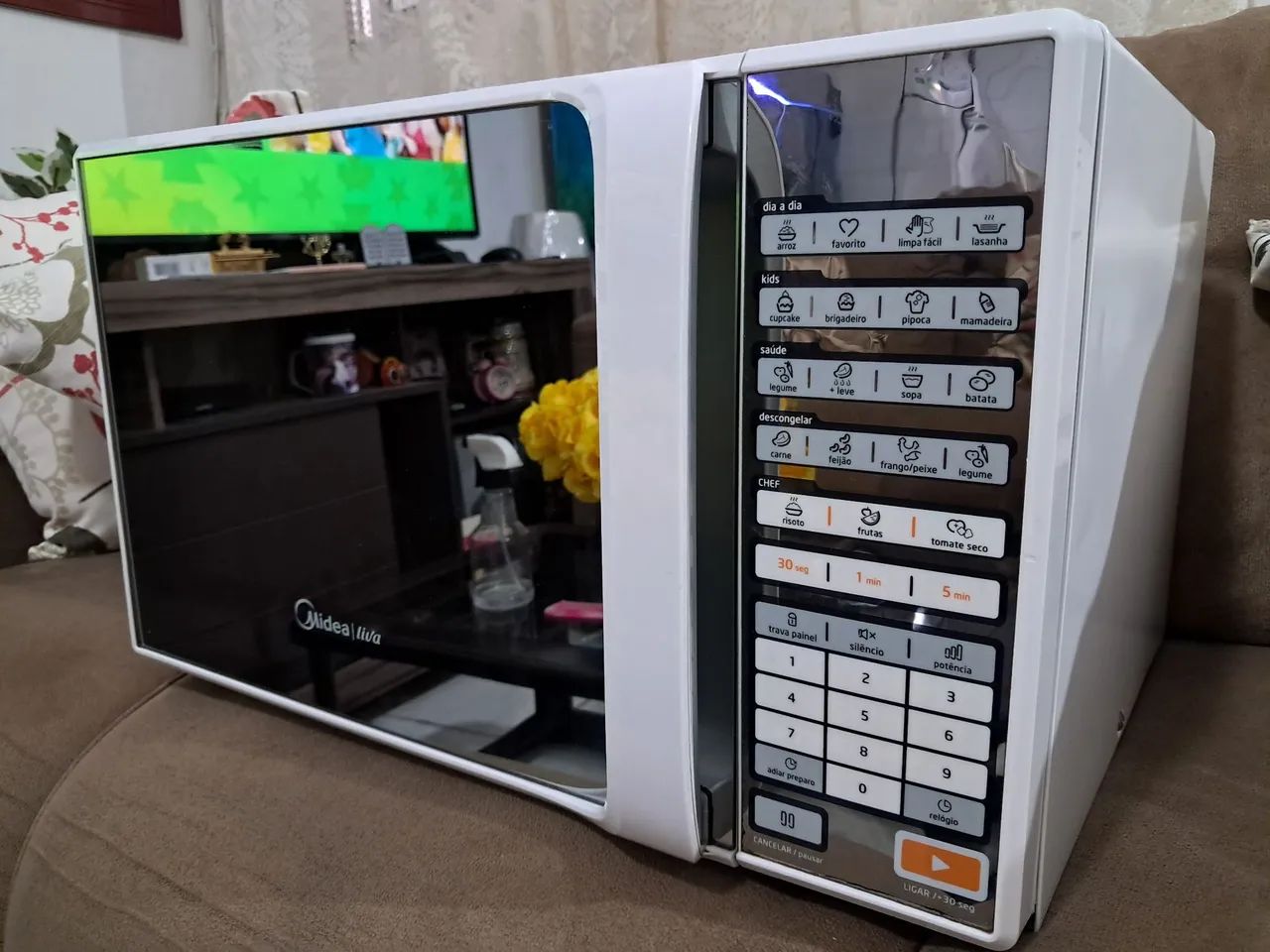 MICROONDAS MIDEA ESPELHADO( GRANDE) COM GARANTIA