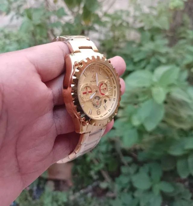 Relógio Wwoor Luxo Gold  - Foto 2
