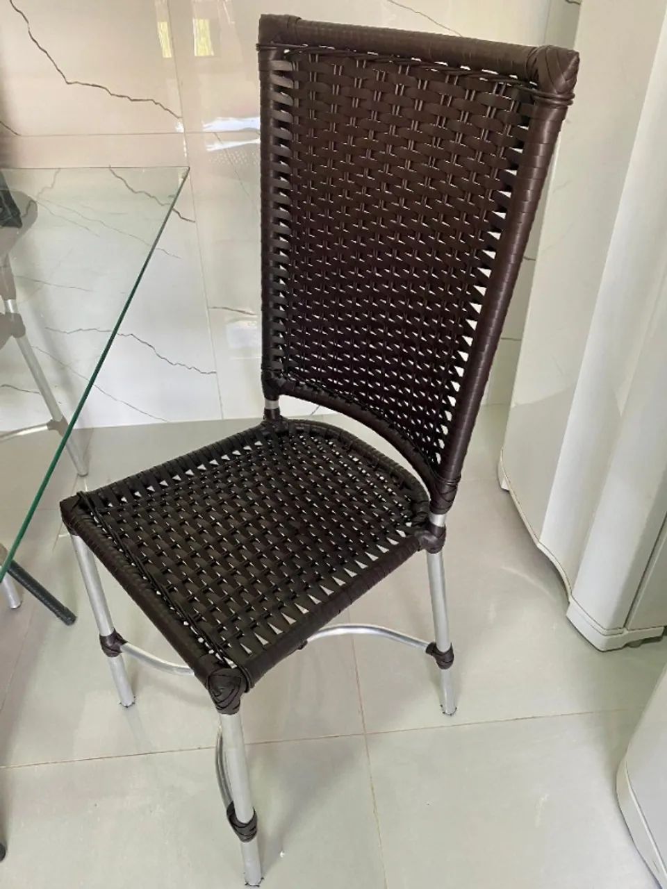 CADEIRA BAIXA EM FERRO, para mesa de jantar COM OU SEM ESTOFADO/UNIDADE