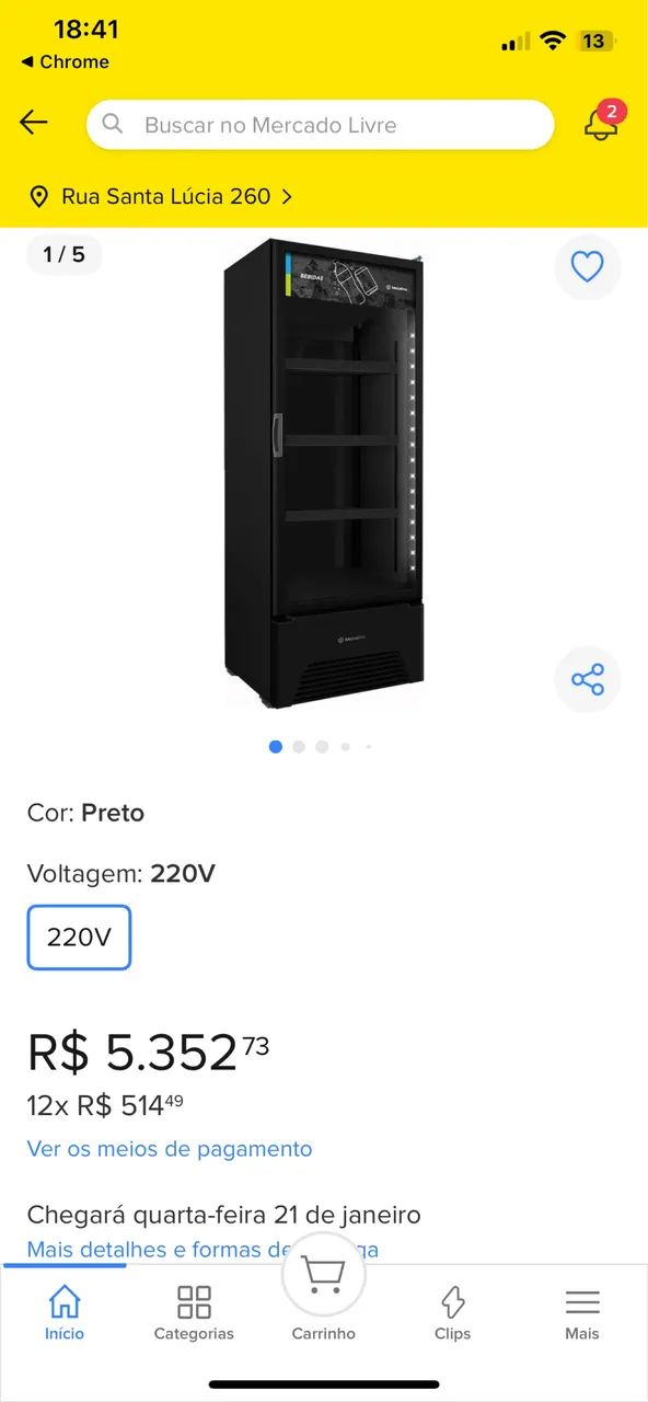 Expositor Vertical Metalfrio 572l preto 220v 