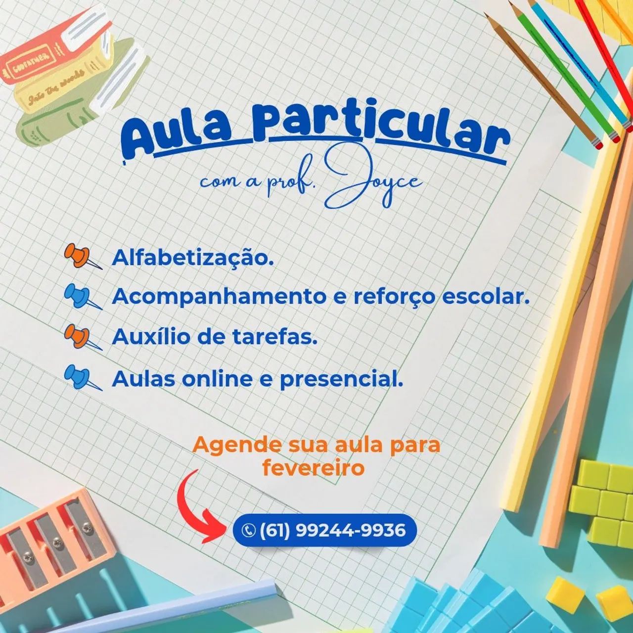 Aulas de reforço escolar 