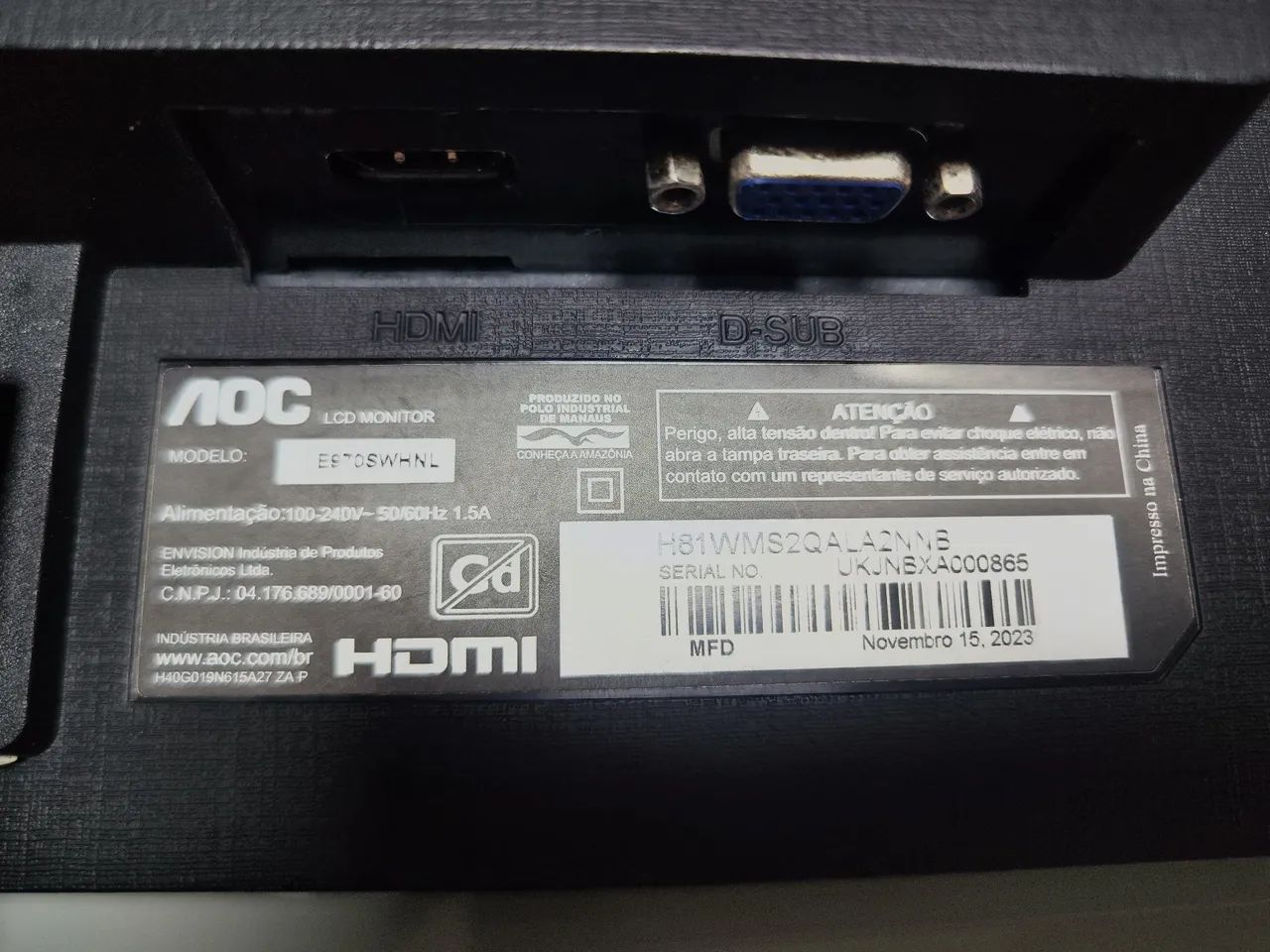 Monitor AOC 18,5 Led Widescreen  - Foto 2