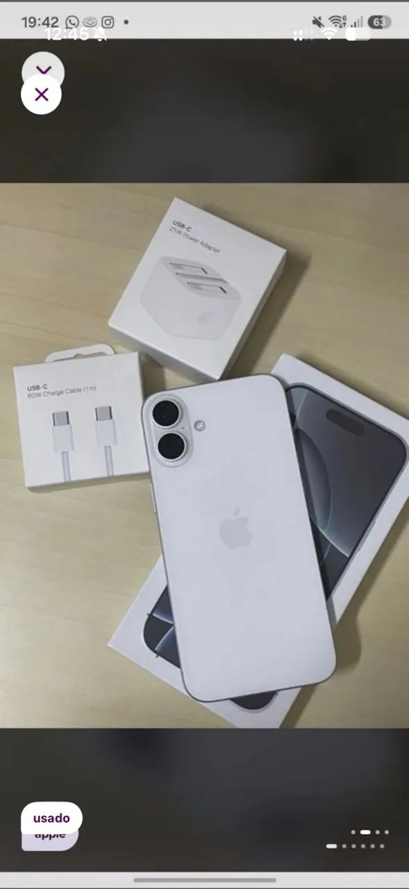 iPhone 16 128gb branco  - Foto 3
