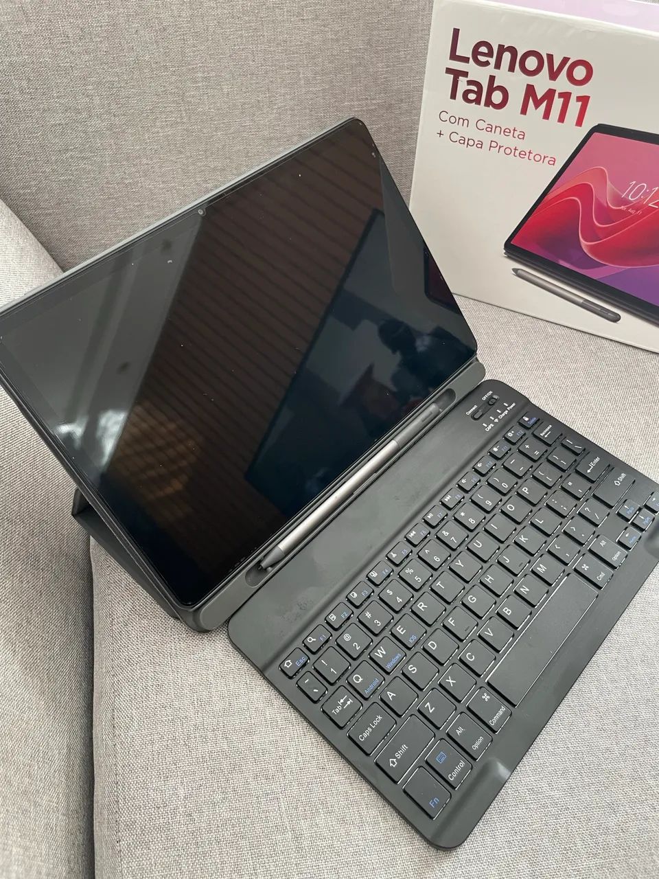 Tablet Lenovo M11 128 G + Caneta + Capa + Teclado - Foto 2
