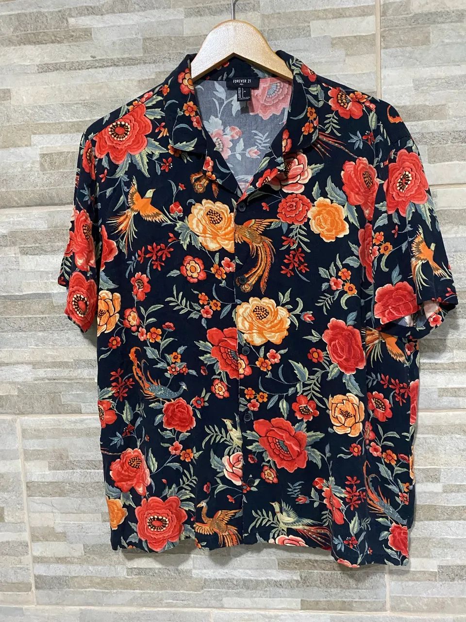 Camisa masculina florida marca Forever 21 - Foto 4
