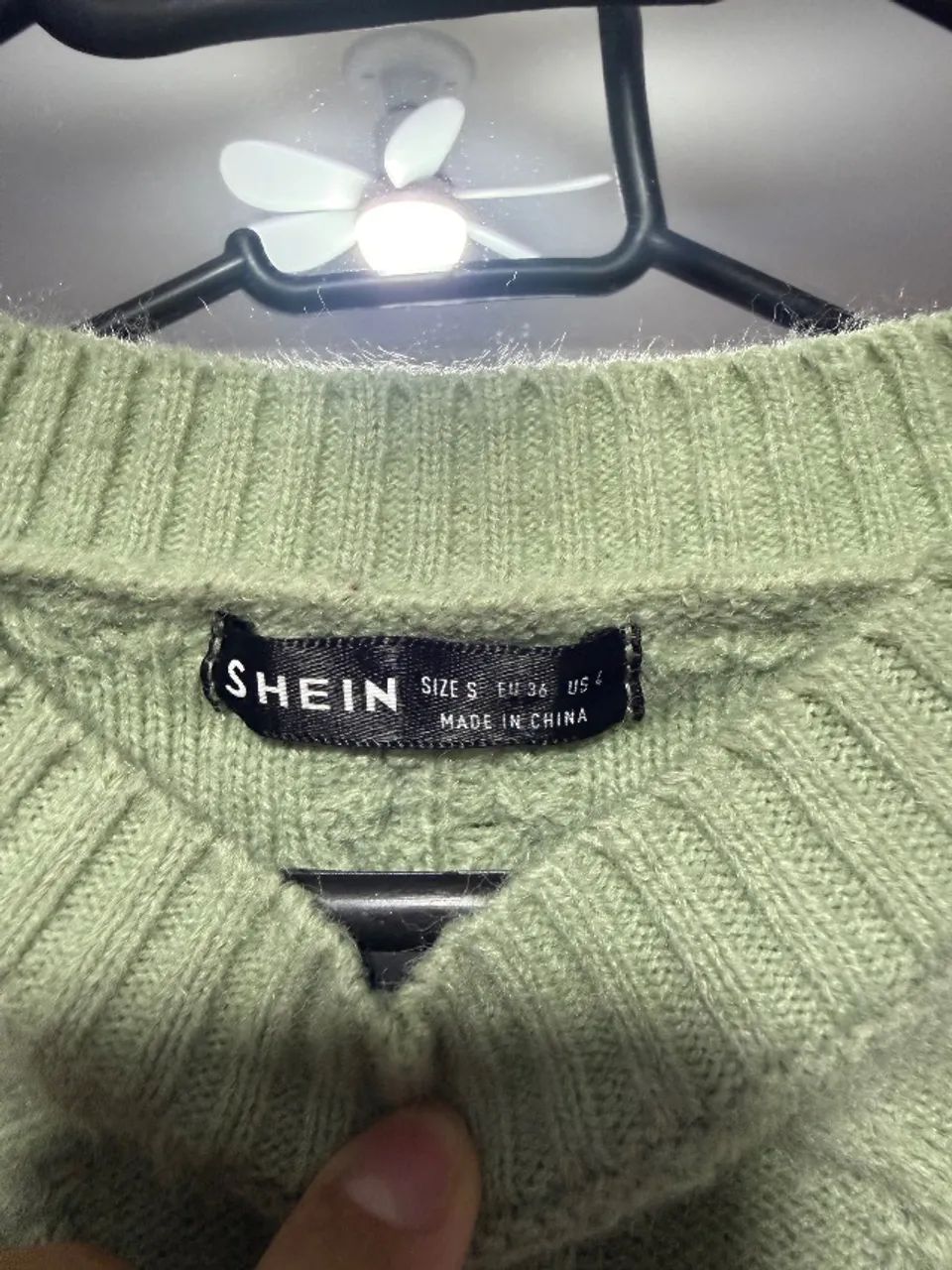 Shein tricô verde menta - Foto 2