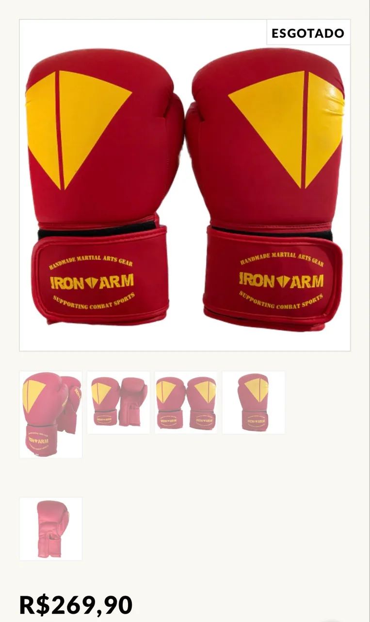 Luvas de Boxe 12oz Iron Arm e Bandagens  - Foto 3