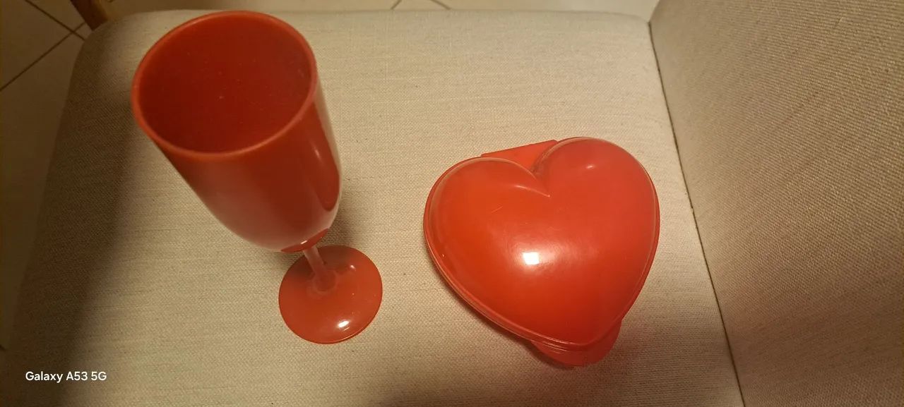 Kit coração + taça