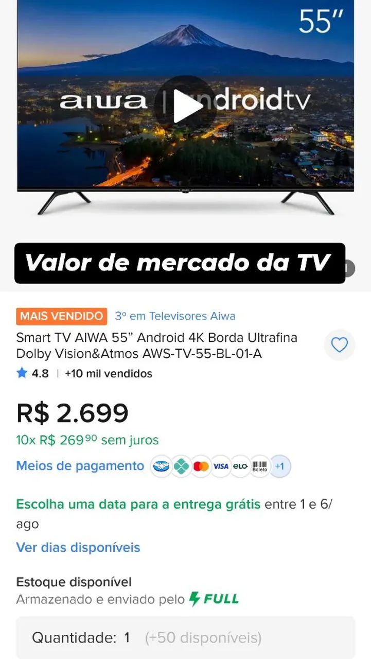 Smart TV 55 polegadas - Foto 2