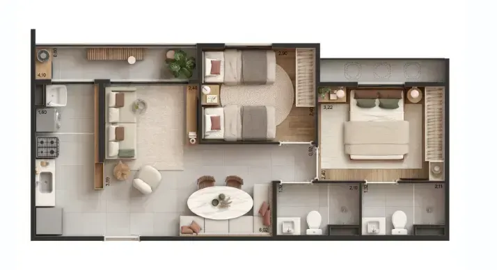 PLANTA 50m²