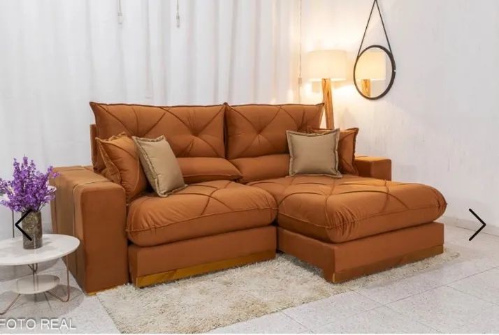 Gran Bello 2.50m Terracotta Velvet Reclining and Retractable Sofa – Pocket Springs