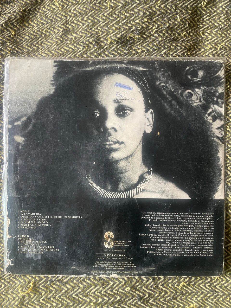 LP Vinil Sonia Santos - Crioula 1977 - CDs, DVDs etc - Jardim