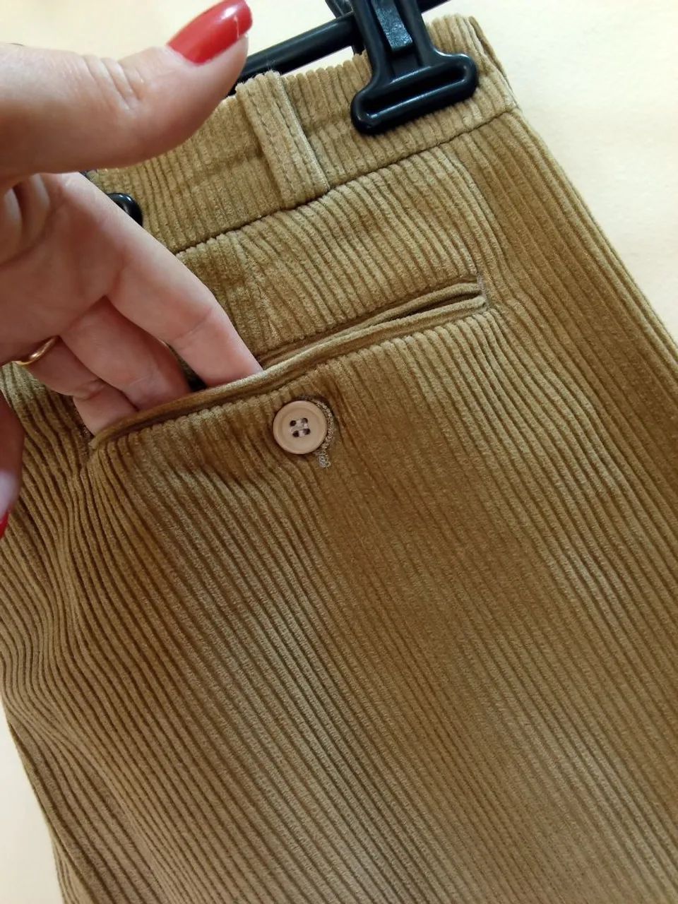 Calça masculina veludo cotelê  - Foto 4