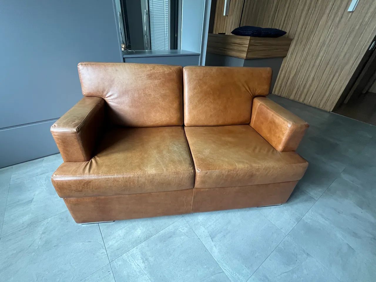 Sofá de couro natural 2 lugares - luxo - Foto 5