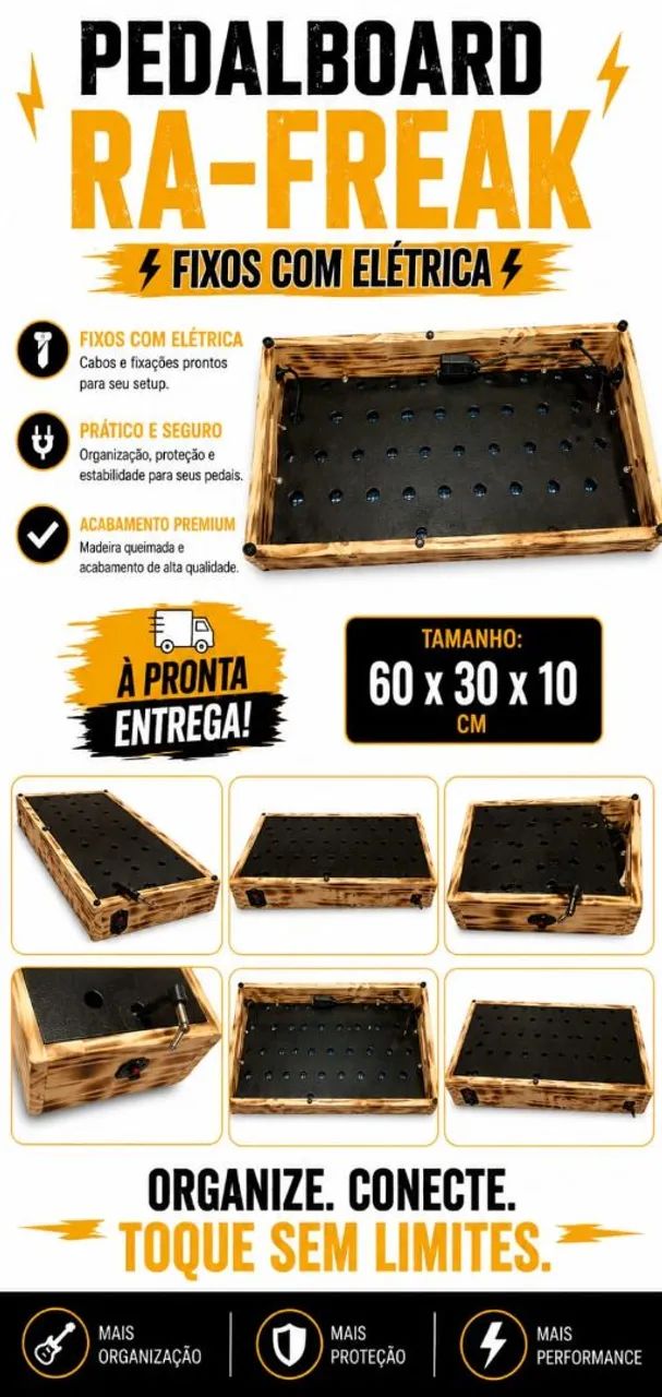 Pedalboard 60x30x10 handmade 