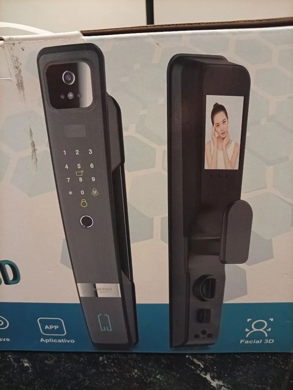 Fechadura inteligente com câmera wi-fi 