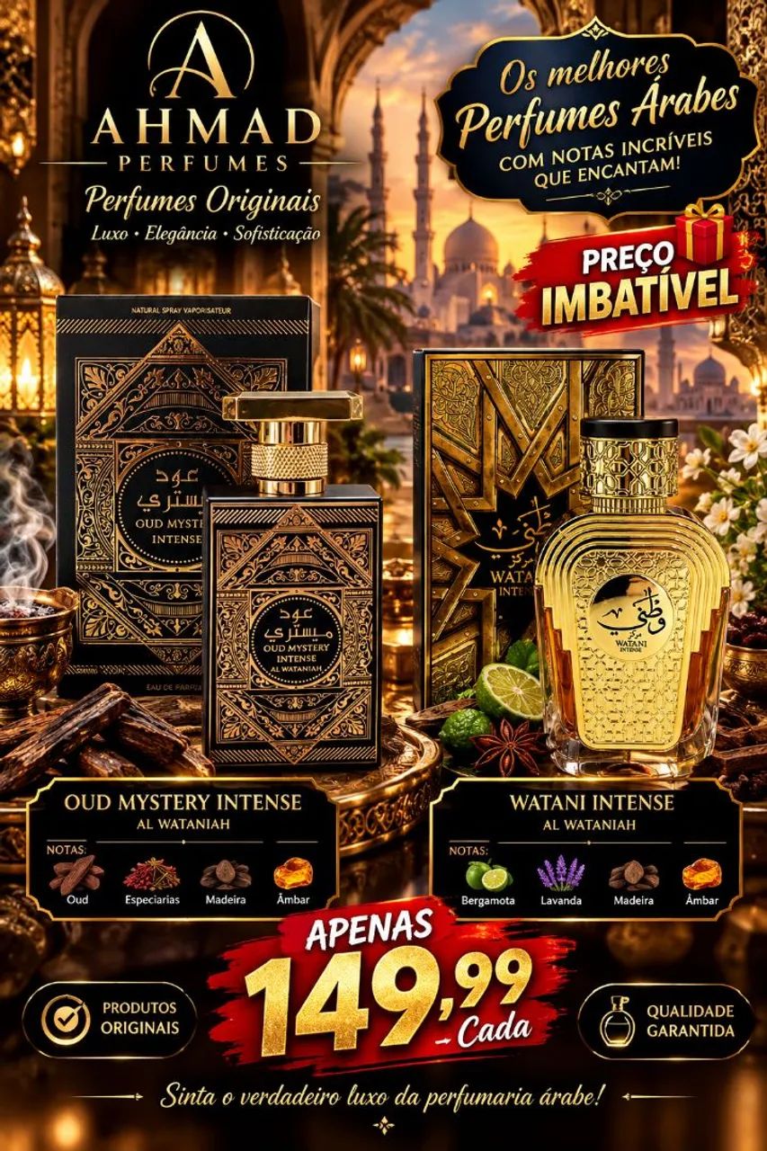 PERFUMES ÁRABE ORIGINAIS 