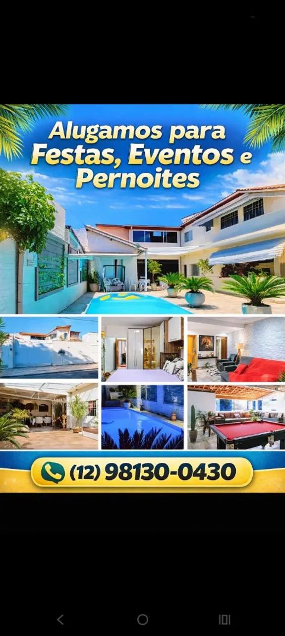 Casa para festas e temporadas 