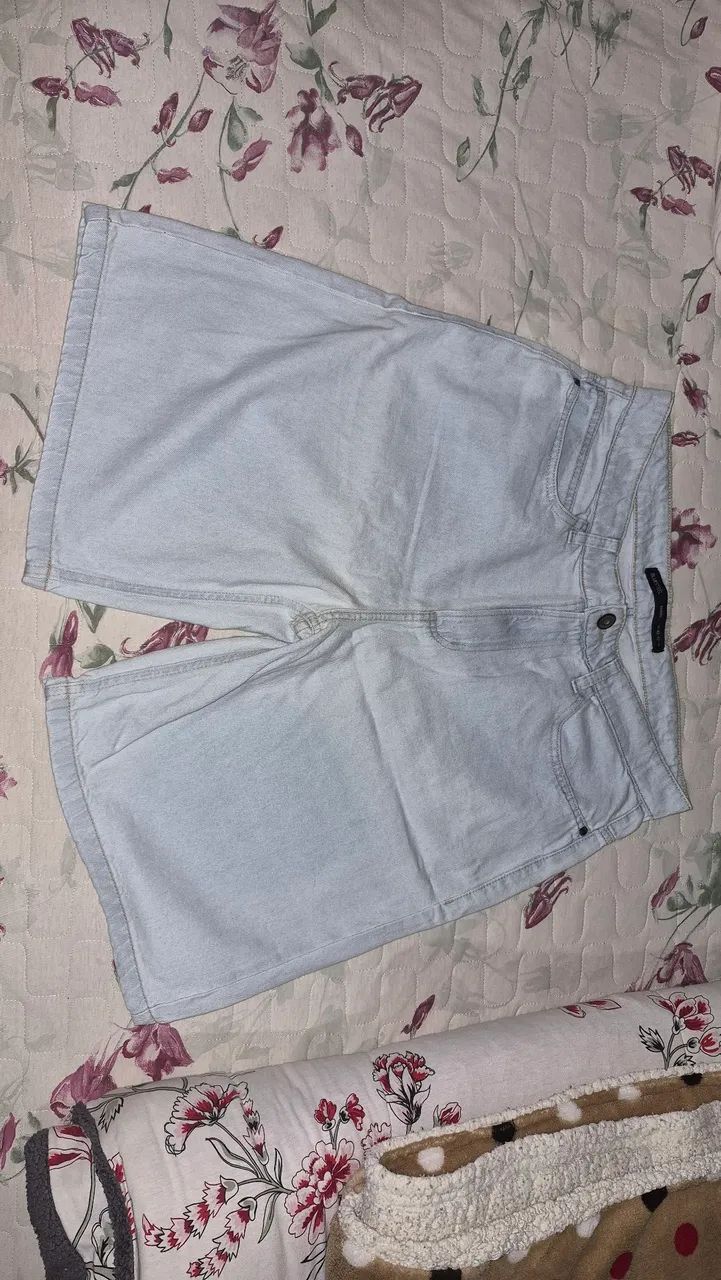 Calção Baggy Azul Claro