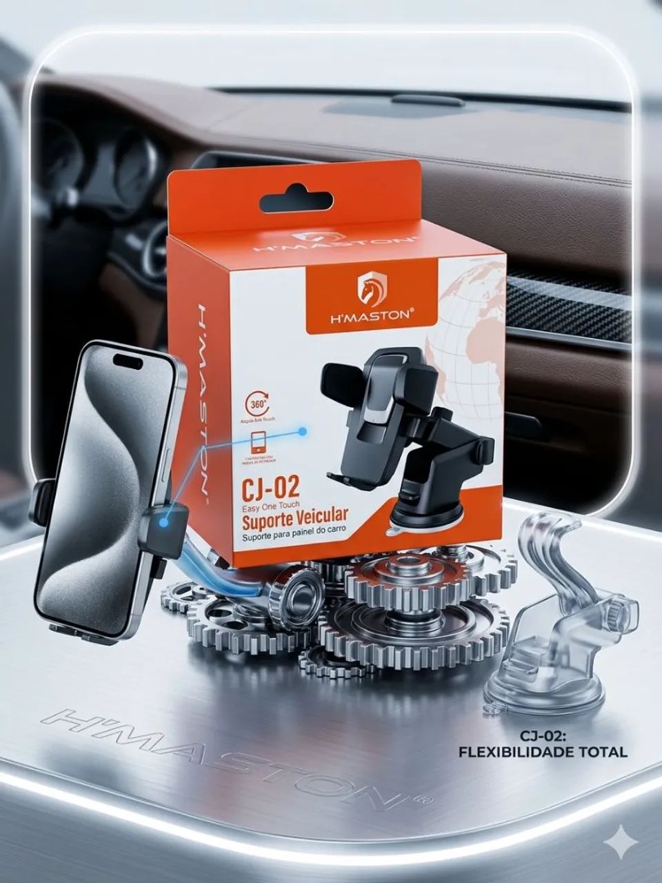 SUPORTE UNIVERSAL 360 PARA CELULAR VEI - Foto 3
