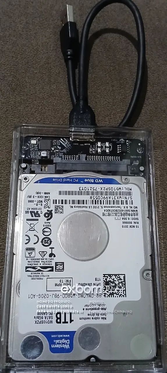 Hd 1 tera  com CASE - Foto 4
