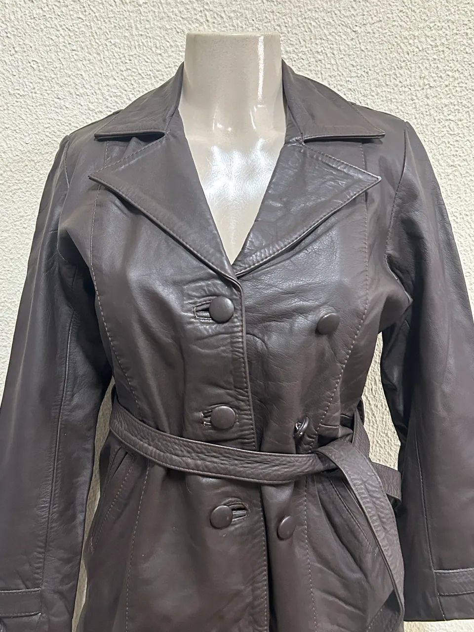 PARKA EM COURO  ELLUS TAM.M - Foto 3