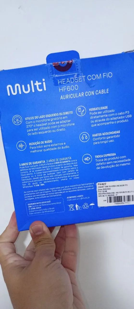 Headset Multilaser HF600 (aberto apenas pra teste) - Foto 2