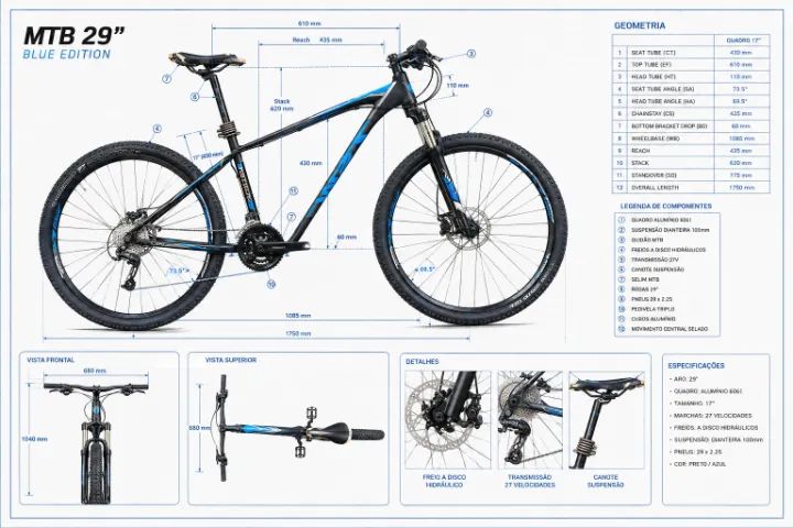 Bicicleta TSW Hunter Aro 29, Shimano, Freio a Disco - Foto 5