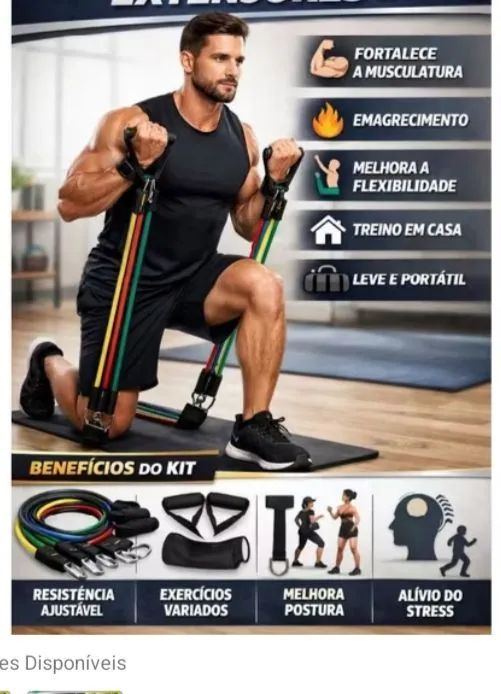 Kit elástico para exercícios  - Foto 5