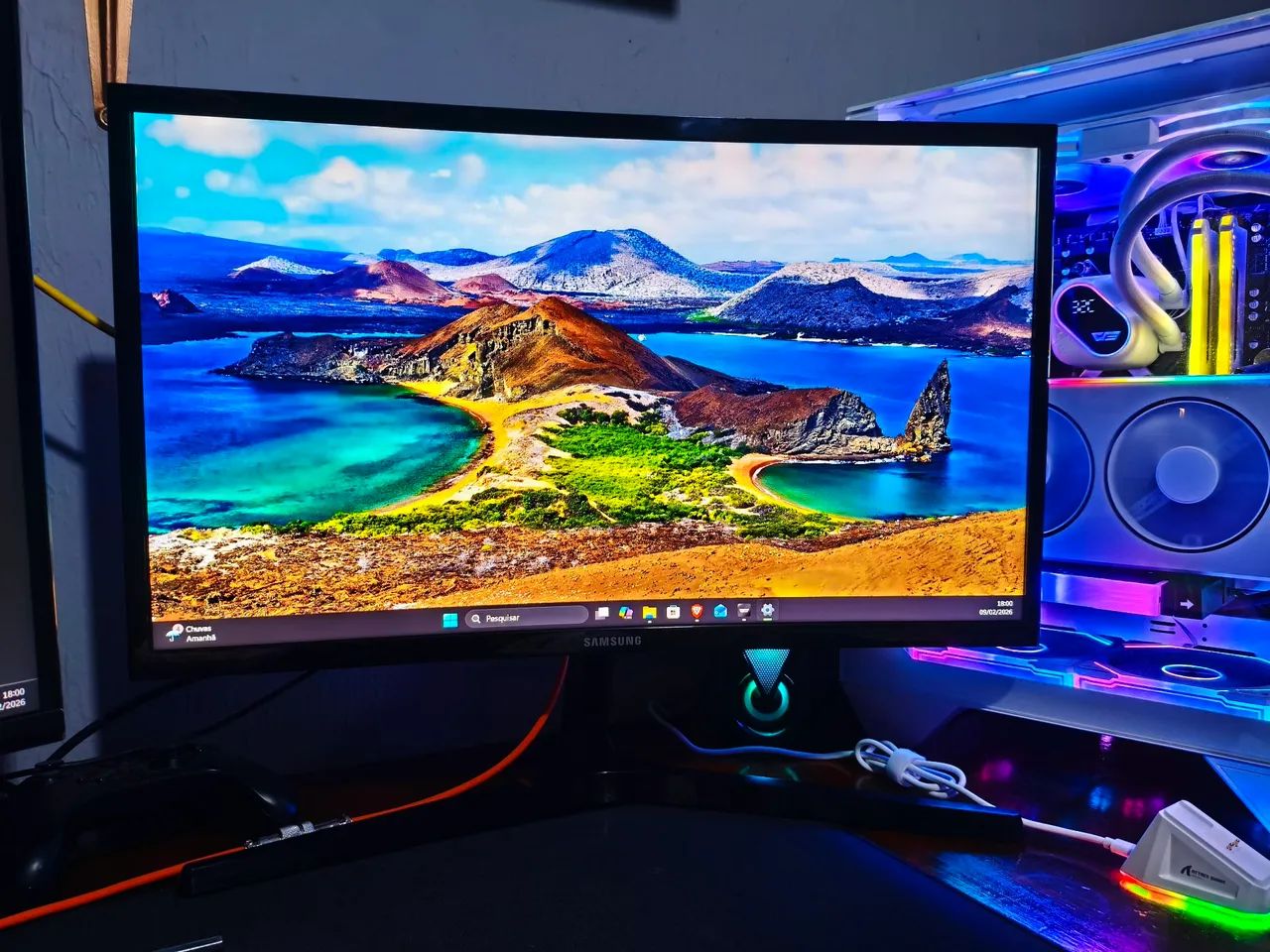 Monitor Samsung GAMMING Curvo 144hz, semi novo