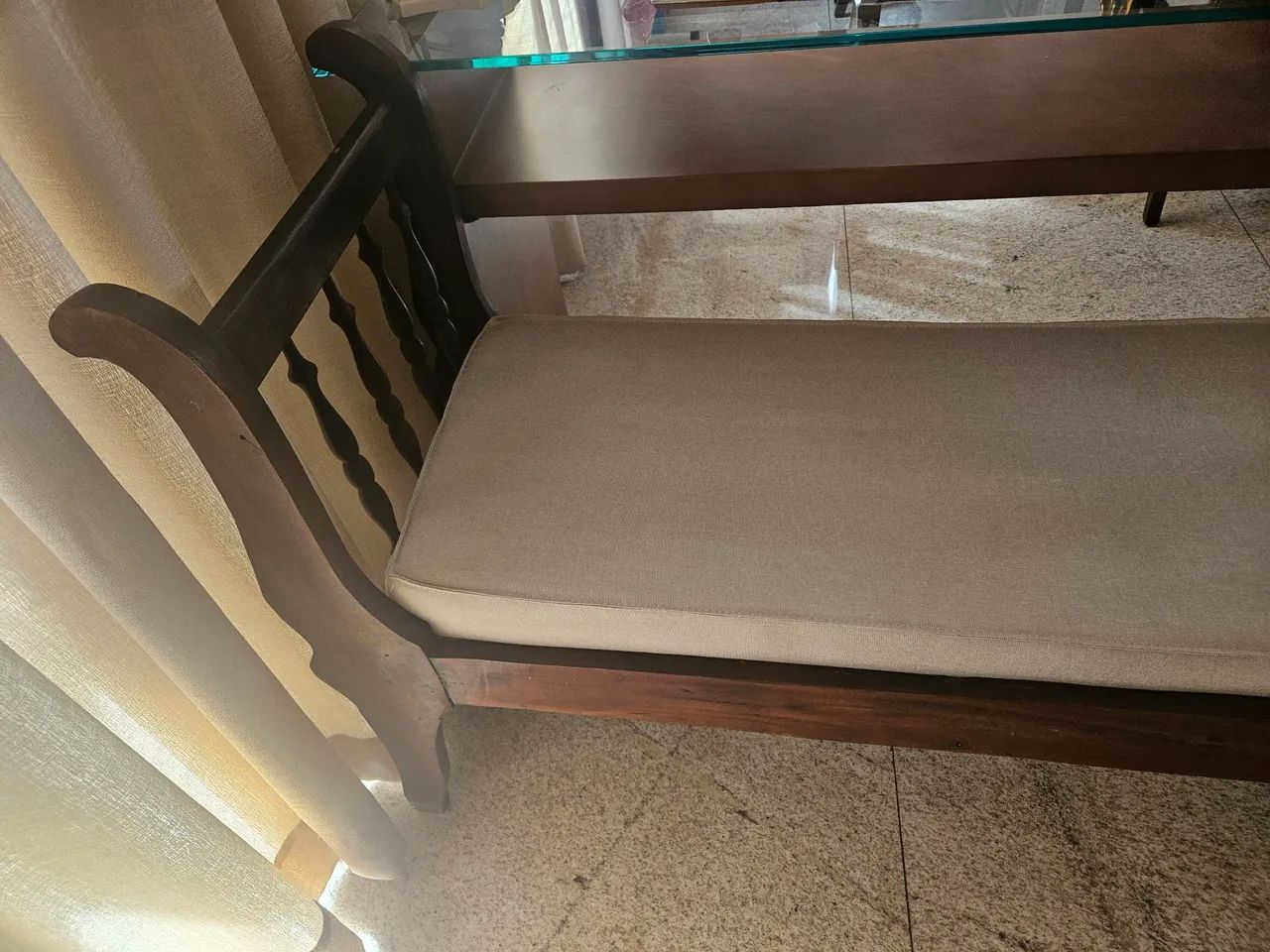 Banco estilo namoradeira/marquesa rústico - Foto 3