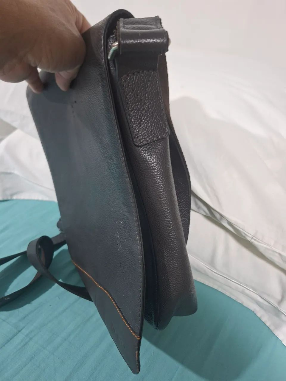 Bolsa transversal Bagaggio couro - Foto 4