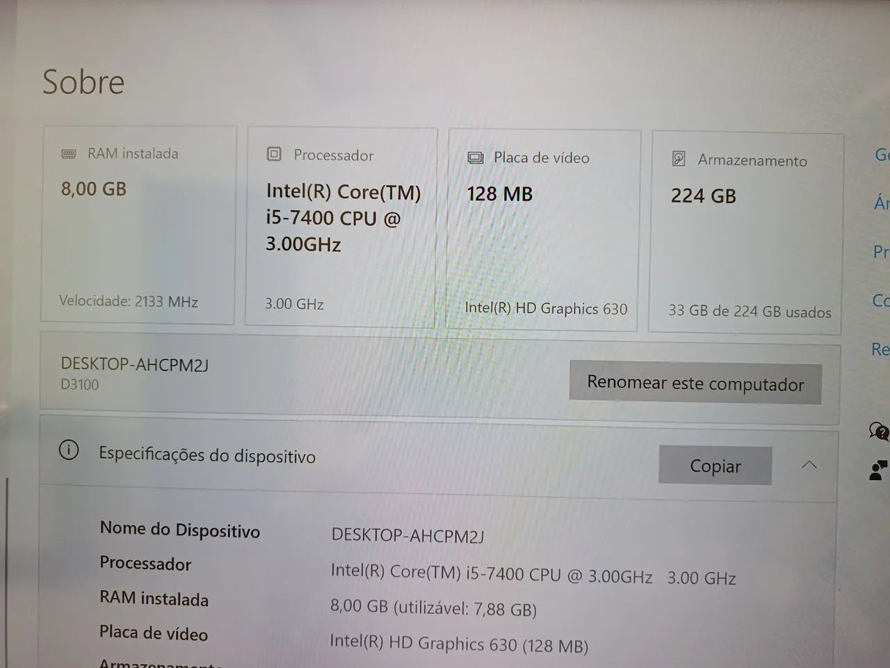 Desktop Core i5 com SSD de 240GB  - Foto 5