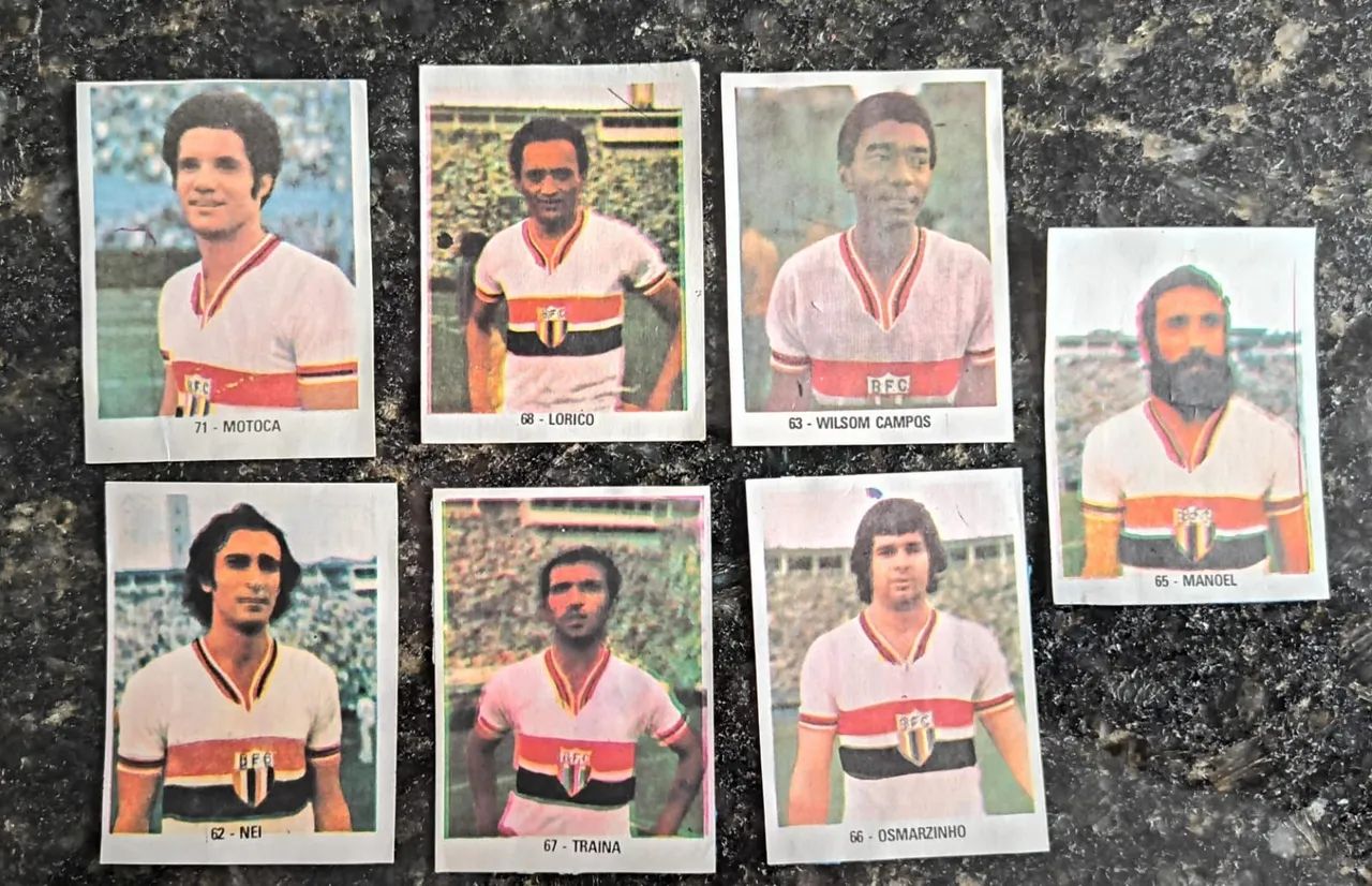 Botafogo SP 07 figurinhas Nacional 77/78