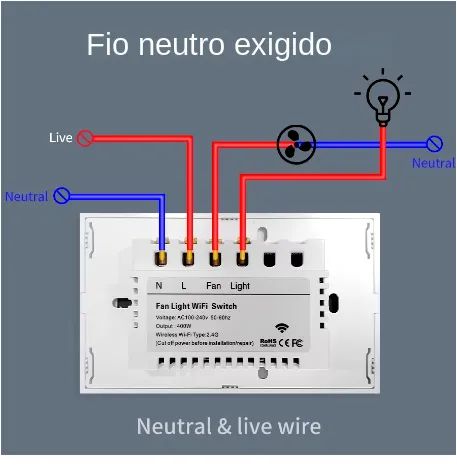Interruptor Smart para ventilador de teto - Foto 4