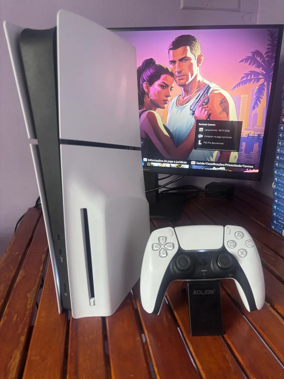 Ps5 Slim com leitor - Pego ps4 na troca!!