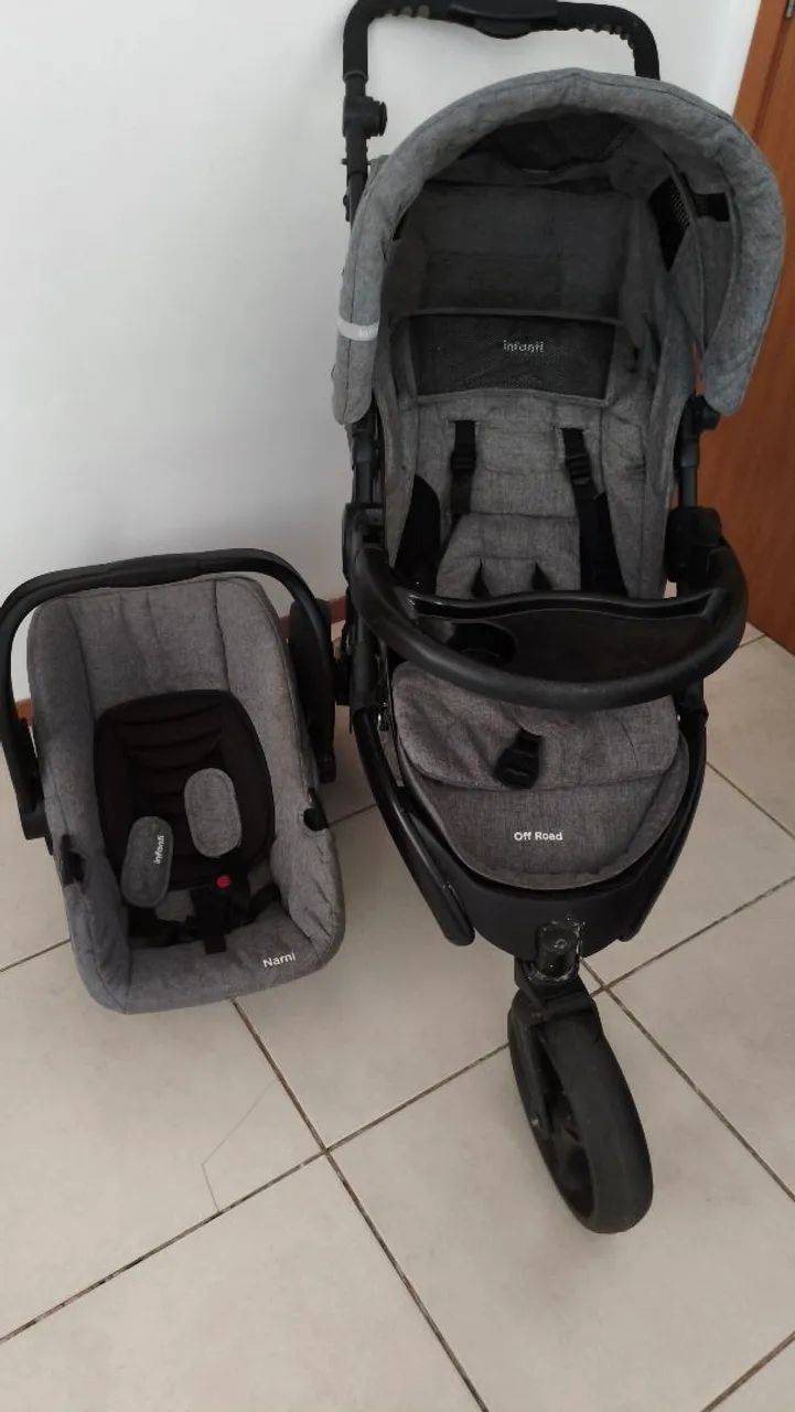Carrinho de bebê com bebe conforto  - Foto 3