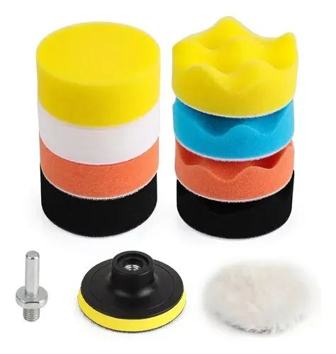 Kit esponjas Para Polimento 3 Polegadas Automotivo 11 Peças Com Adaptador  - Foto 4