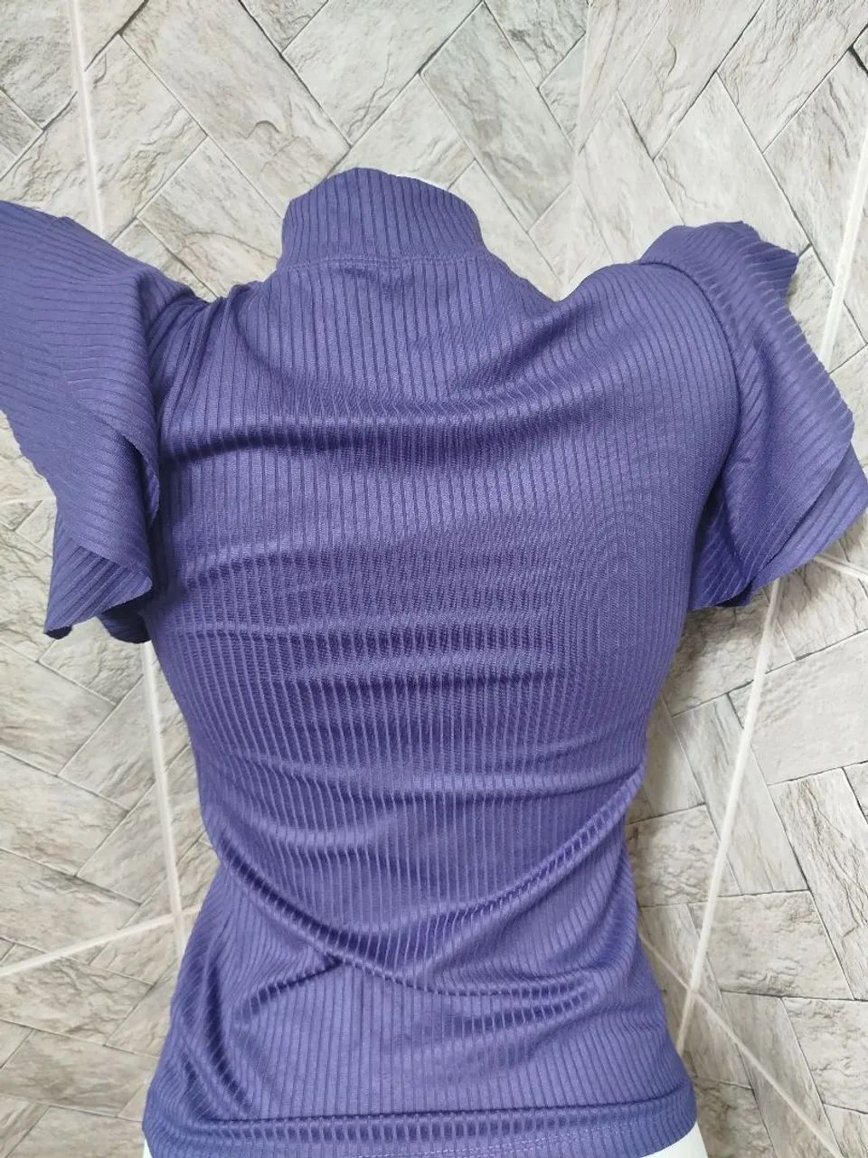 Blusa malha canelada  - Foto 4