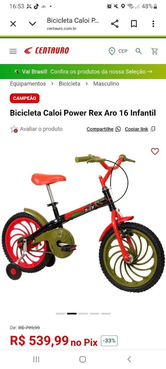 Bicicleta caloi aro 16  - Foto 4