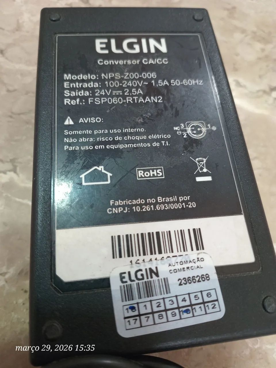 Fonte impressora ELGIN (original) - Foto 2
