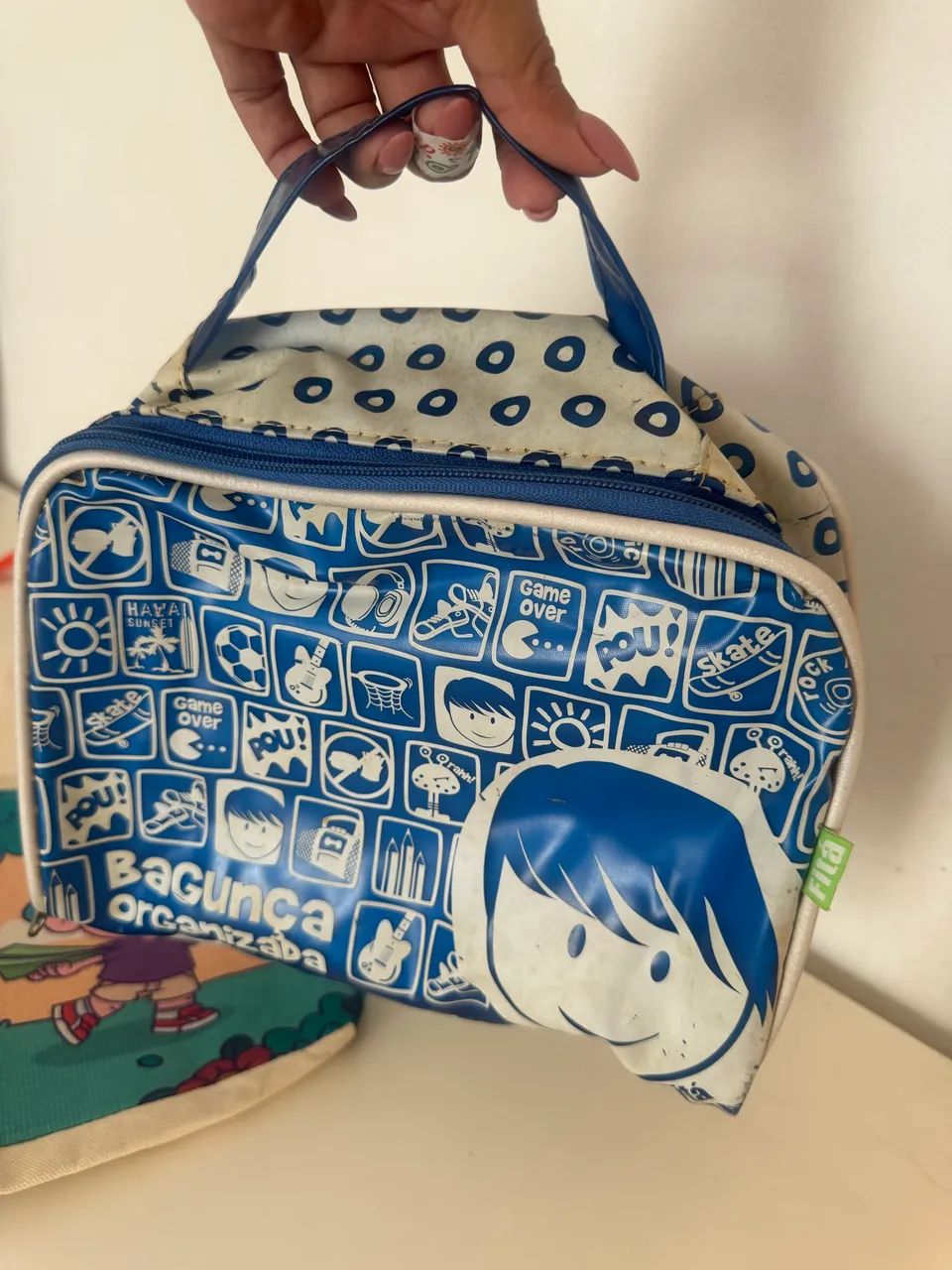 2 bolsas sacolas + 1 necessaire fitta usada  - Foto 5