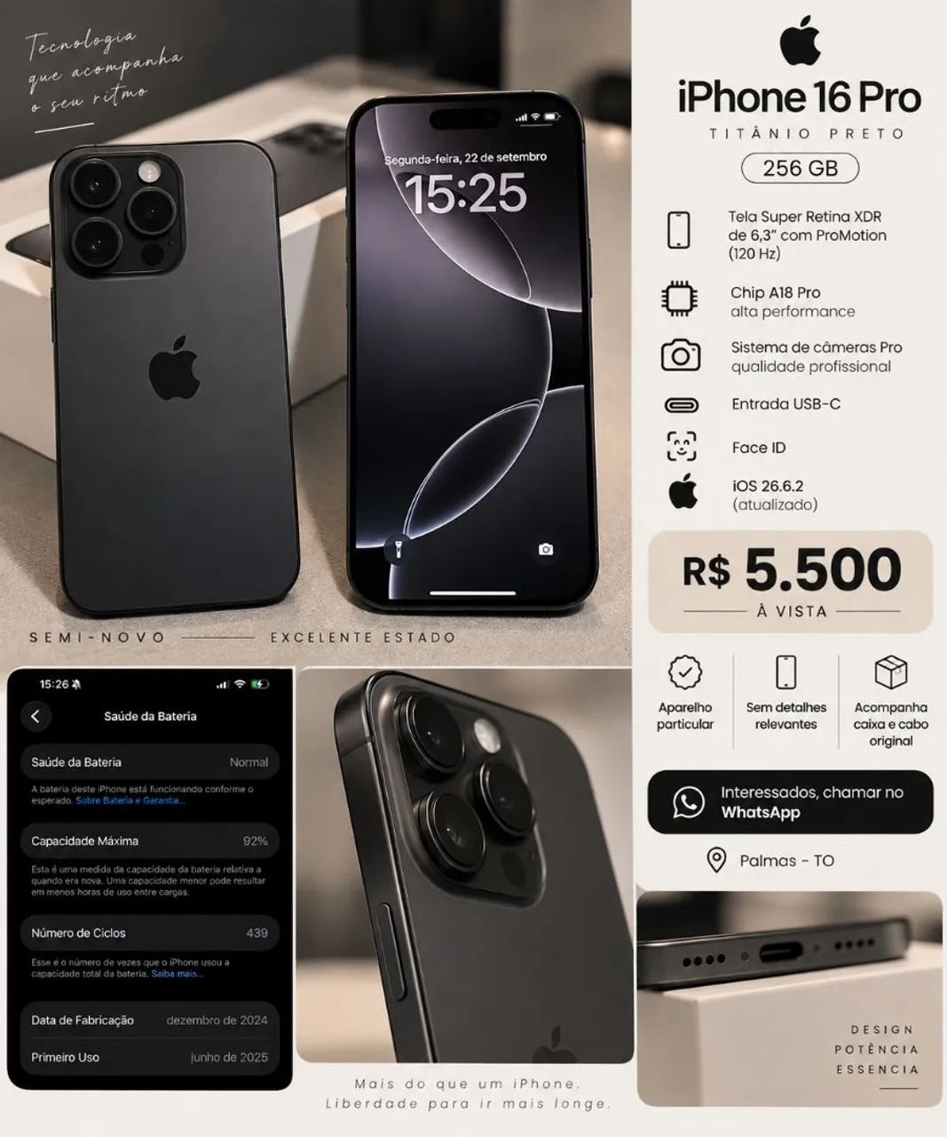 IPHONE 16 PRO SEMINOVO 