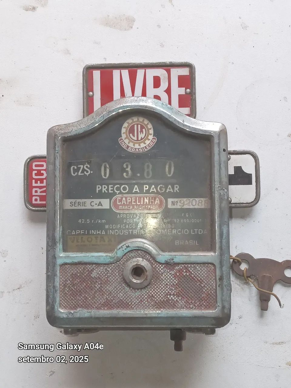 Taxímetro capelinha décadas 70/80