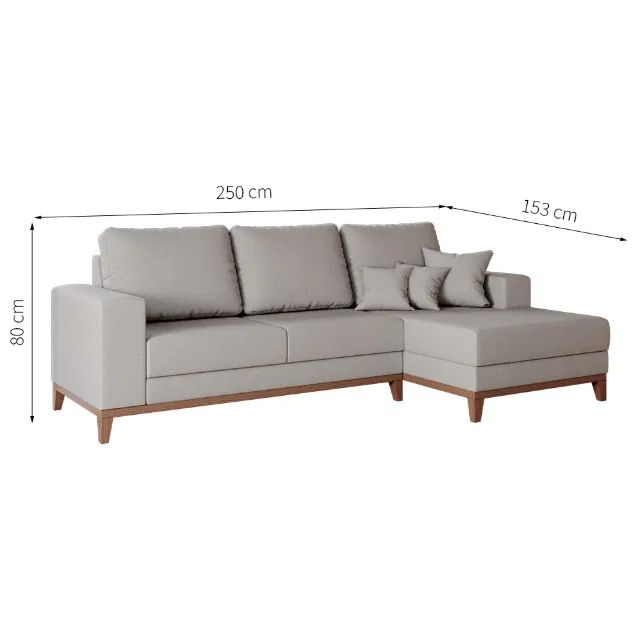 Sofá 4 lugares com Chaise - 250x153